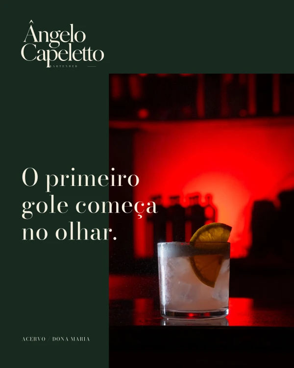 Post 02: O primeiro gole começa no olhar.